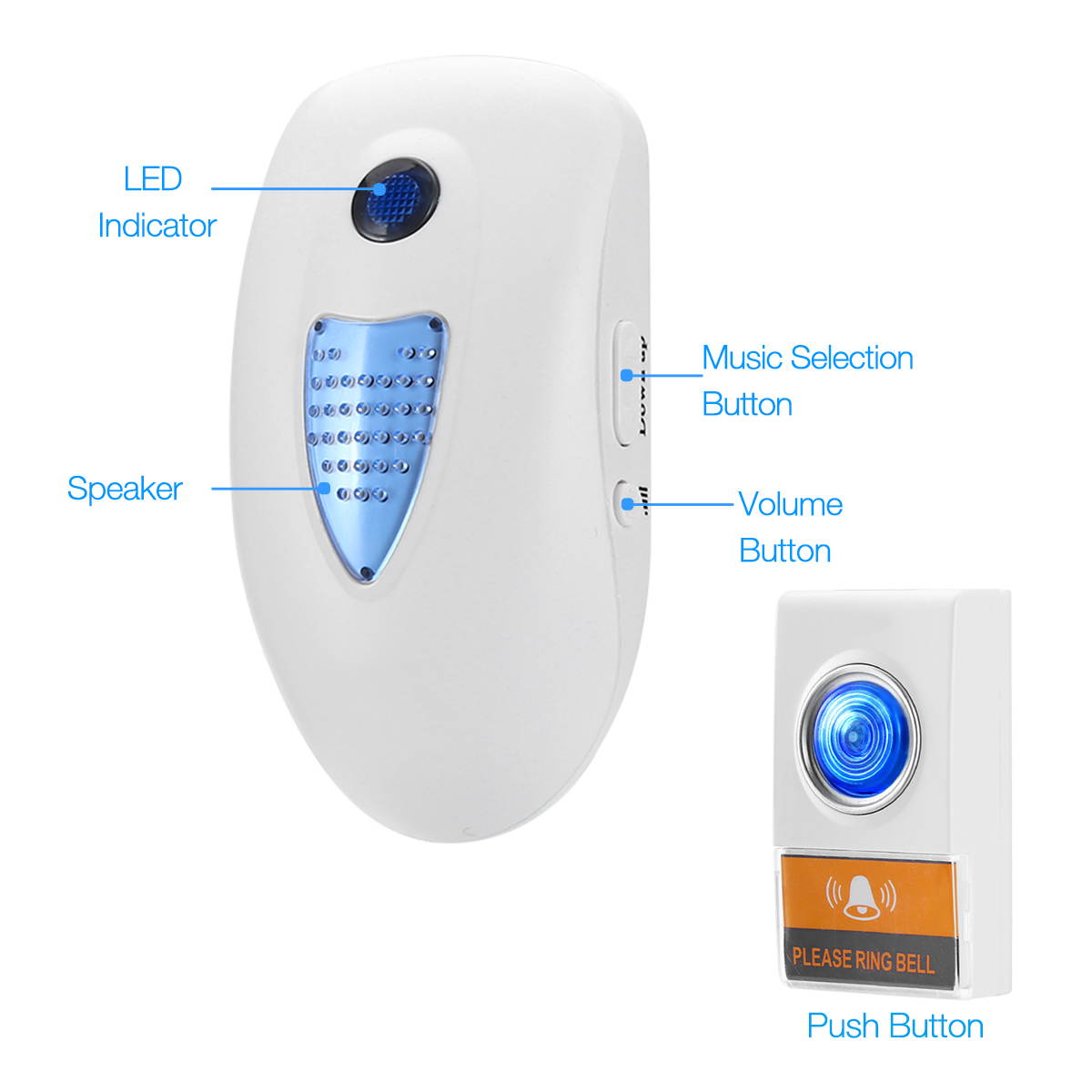 IR Sensor Welcome Doorbell Electronic Induction Doorbell Advertising Guide (Black)