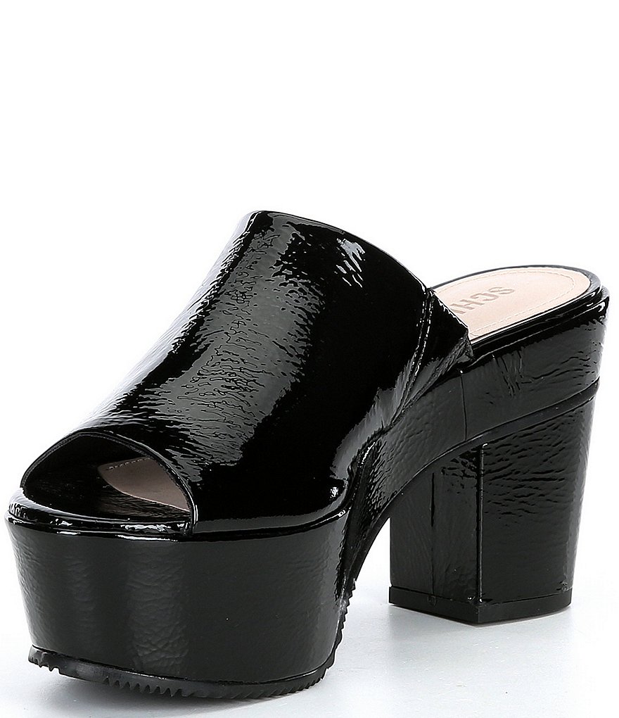 Schutz Coryna Peep Toe Patent Platform Sandal