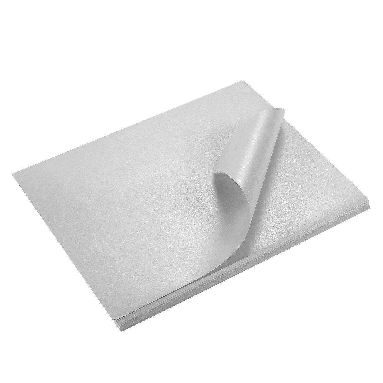 Silver Metallic Paper - 96-Pack Shimmer Papers, Scrapbook Paper, Decorative Paper, Double Sided, Laser Printer Compatible, Perfect for Weddings, Baby Showers, Birthdays, Craft Use, 8.5 x 11 Inches