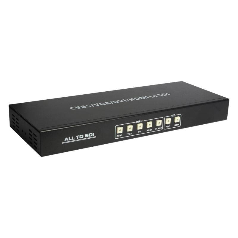 36AS ALL to 2xSDI Scaler Converter upscales Composite Video, VGA, DVI, HDMI signals to SDI (HD-SDI SMPTE 292M or 3G-SDI 424M/425M)