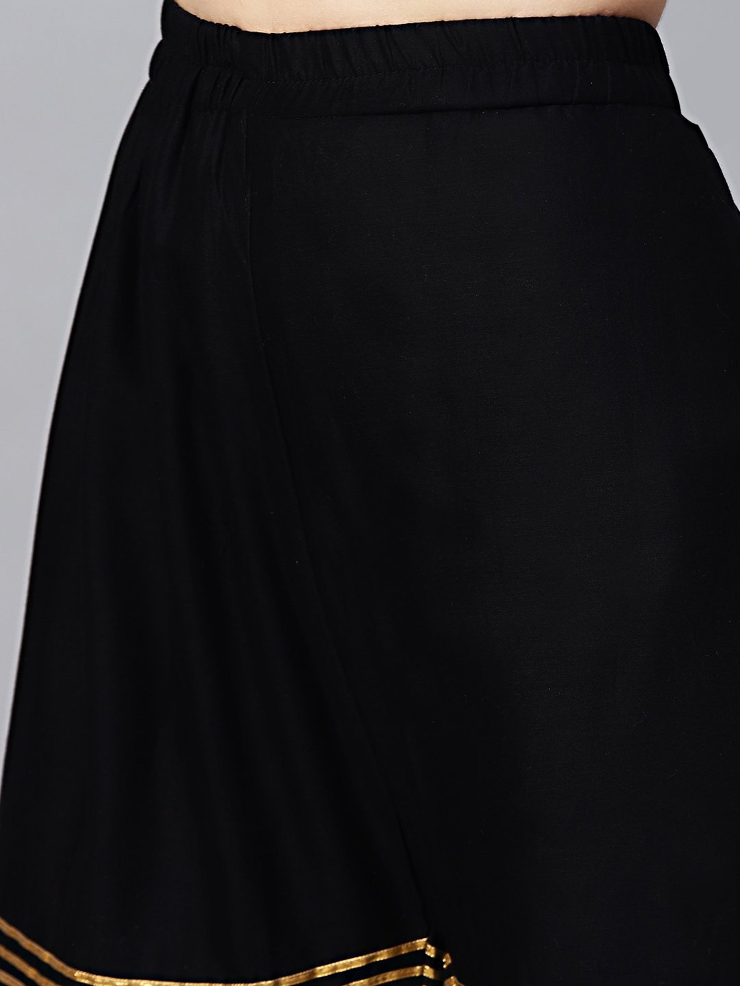 Chhabra 555 Black Cotton Kurta Sharara Set With Dupatta