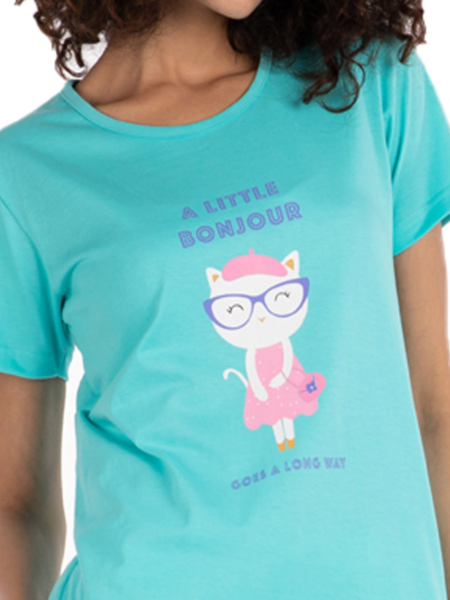 Nite Flite Multicolor Printed Top With Pyjamas