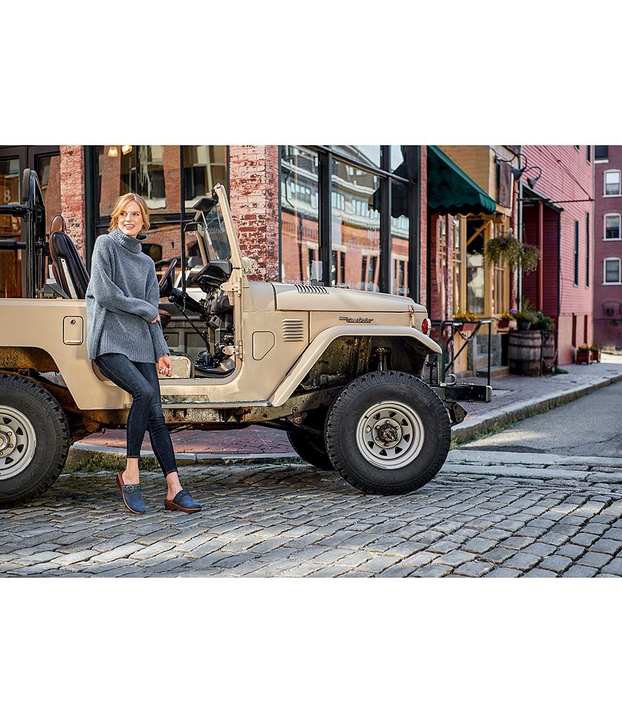 Born Banyan Suede Buckled Strap Suede Leather Clogs