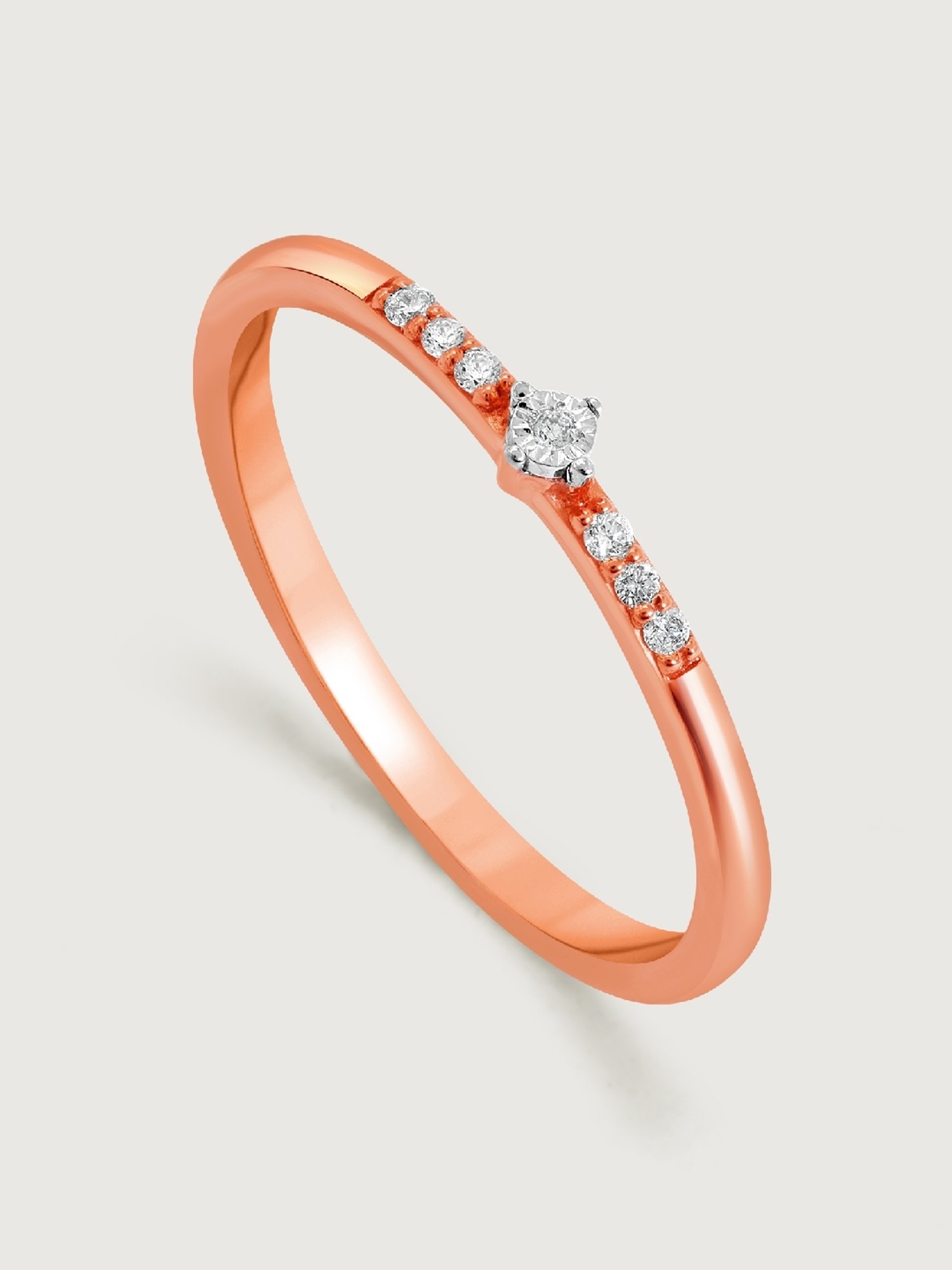Mia by Tanishq Rose Brilliance 18k finger Ring