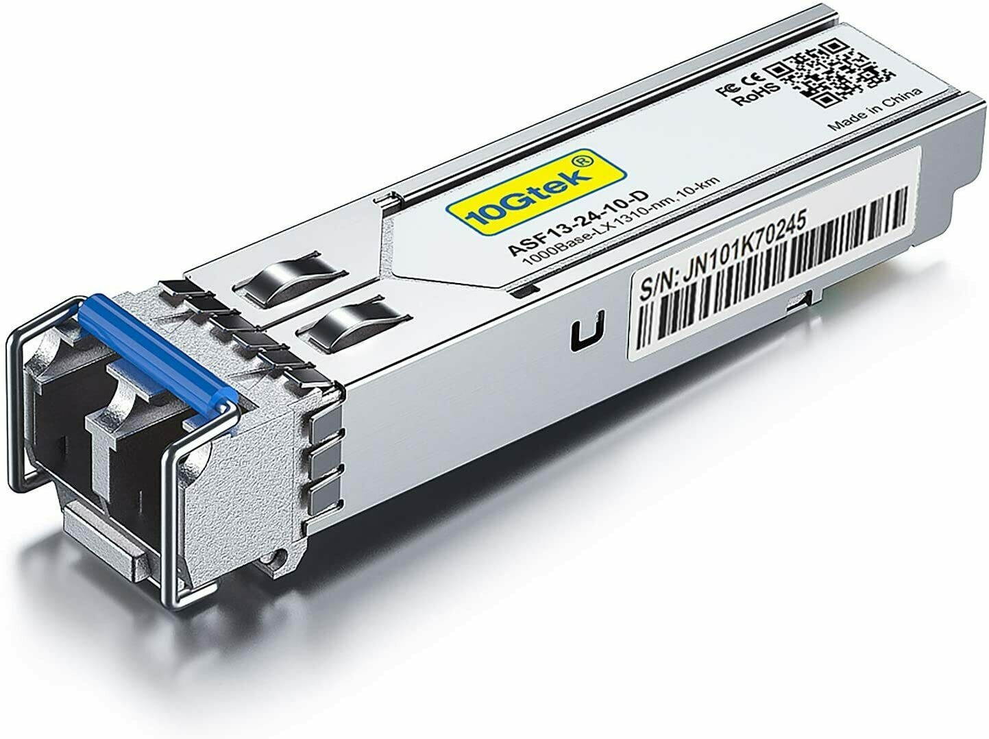 1.25G SFP Transceiver Module 1000Base-LX, 1310nm SMF,Dual LC up to 20 km, Compatible with Dell Force10 GP-SFP2-1Y