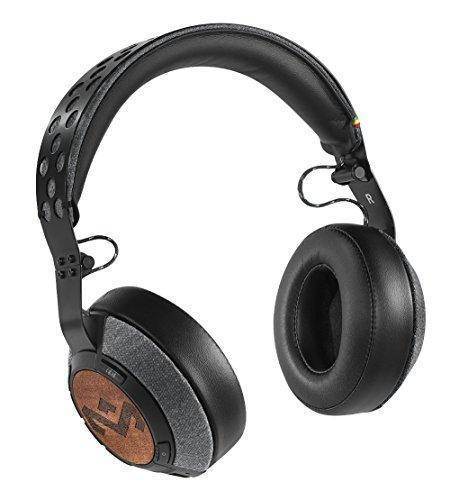 House of Marley, Liberate XLBT Bluetooth Wireless Over-Ear Headphones - 12 Hour Playtime, Removable 1-Button Microphone, Foldable Over Ear Design, Comes with Stash Bag, EM-FH041-MI Midnight