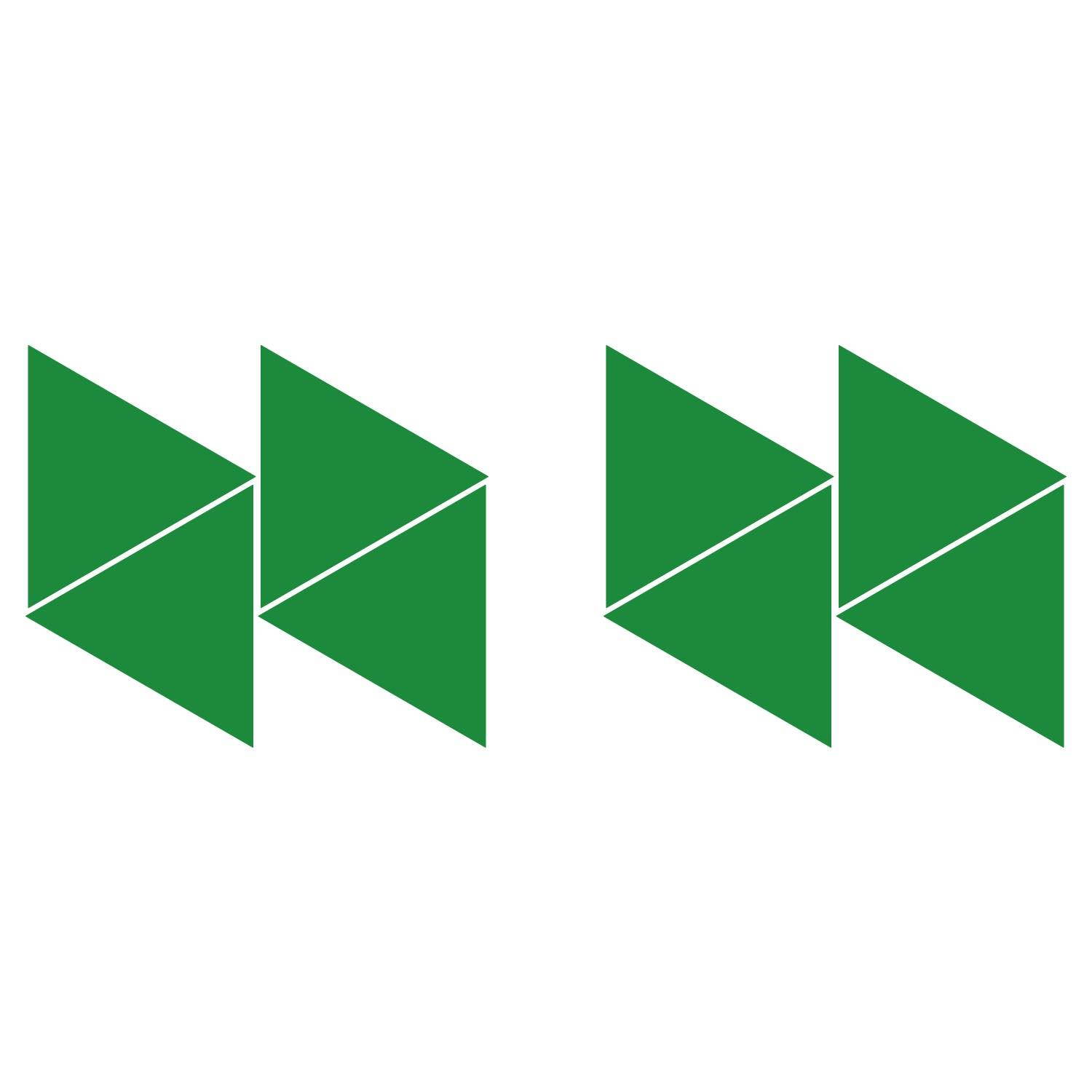 LiteMark 2 Inch Black Removable Triangle Decals - Pack of 84