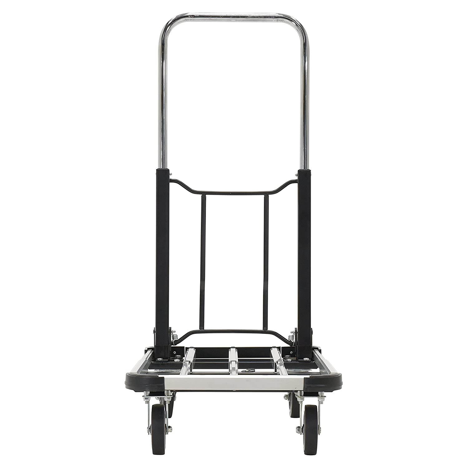 Vestil FAPT-1628 Aluminum Fold Up Platform Truck, 300 lbs Capacity, 28" Length x 16" Width, 6-1/2" Deck Height