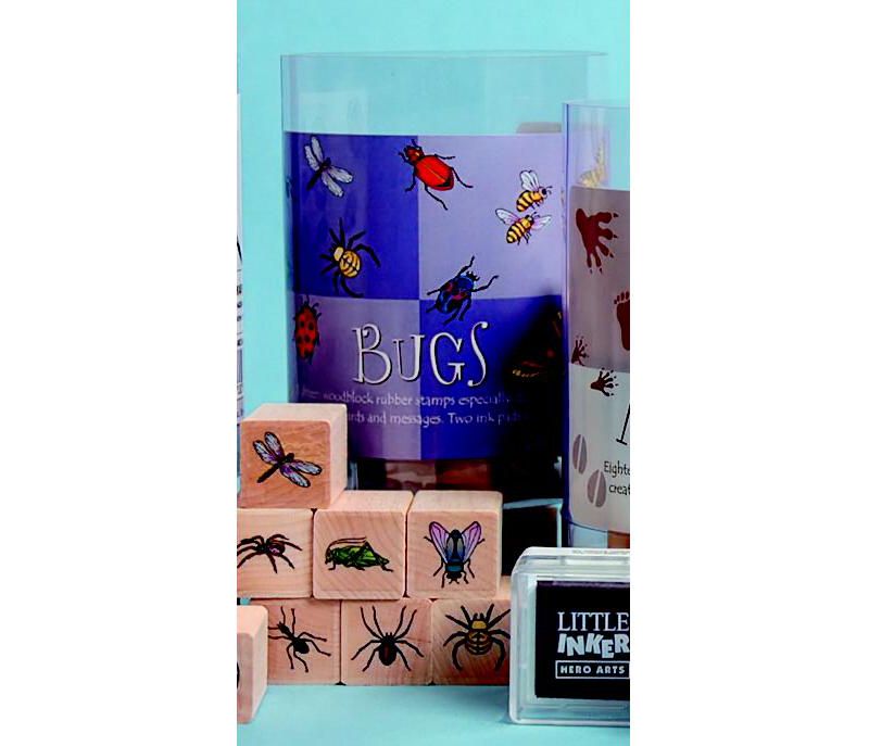 Hero Arts Bugs Stamp Set, 3 x 5 Inch Tub, set of 18, includes Ink Cube