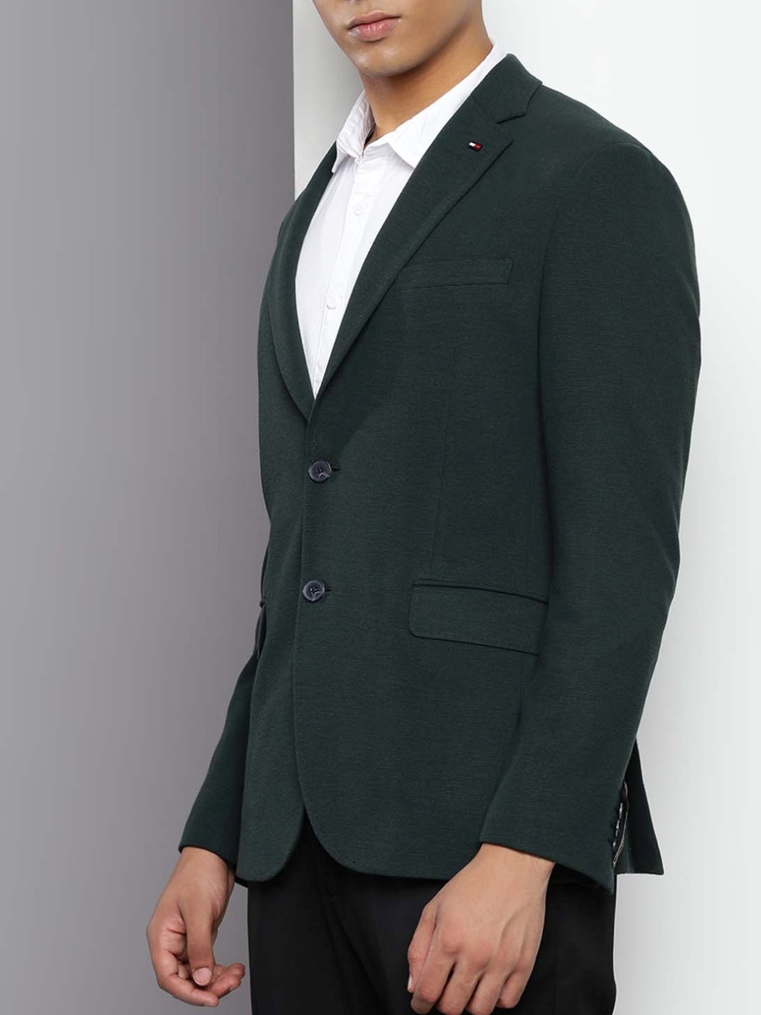 Louis Philippe Light Blue Regular Fit Blazer