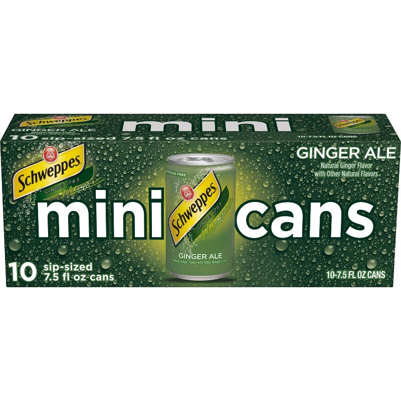 Schweppes Ginger Ale - 10pk/7.5 fl oz Mini Cans