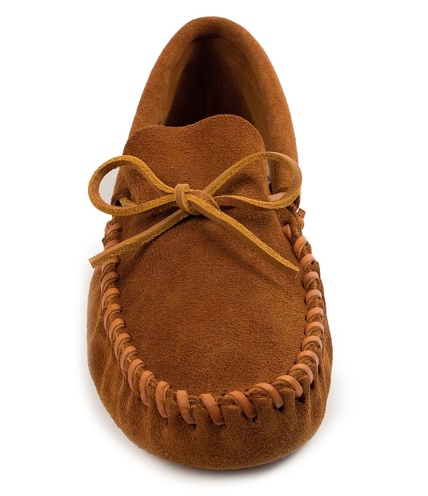 Minnetonka Men's Leather Laced Softsole Slipper