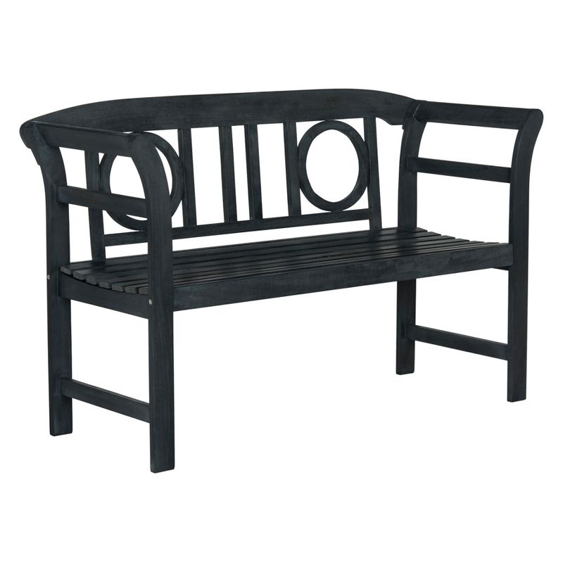 Wood Outdoor Bench in Natural Brown-Pemberly Row