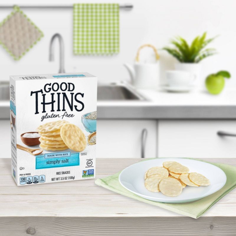 Good Thins Simply Salt Rice Snacks Gluten Free Crackers - 3.5oz