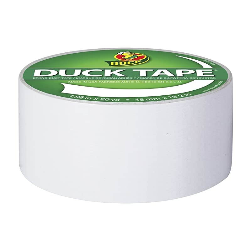 241745 Color Duct Tape Single Roll, 1.88 Inches x 55-Yards, White