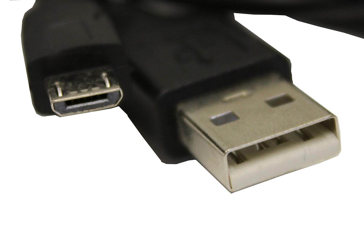 Micro USB Charge Sync 2.5 Feet Black Cable by Mars Devices