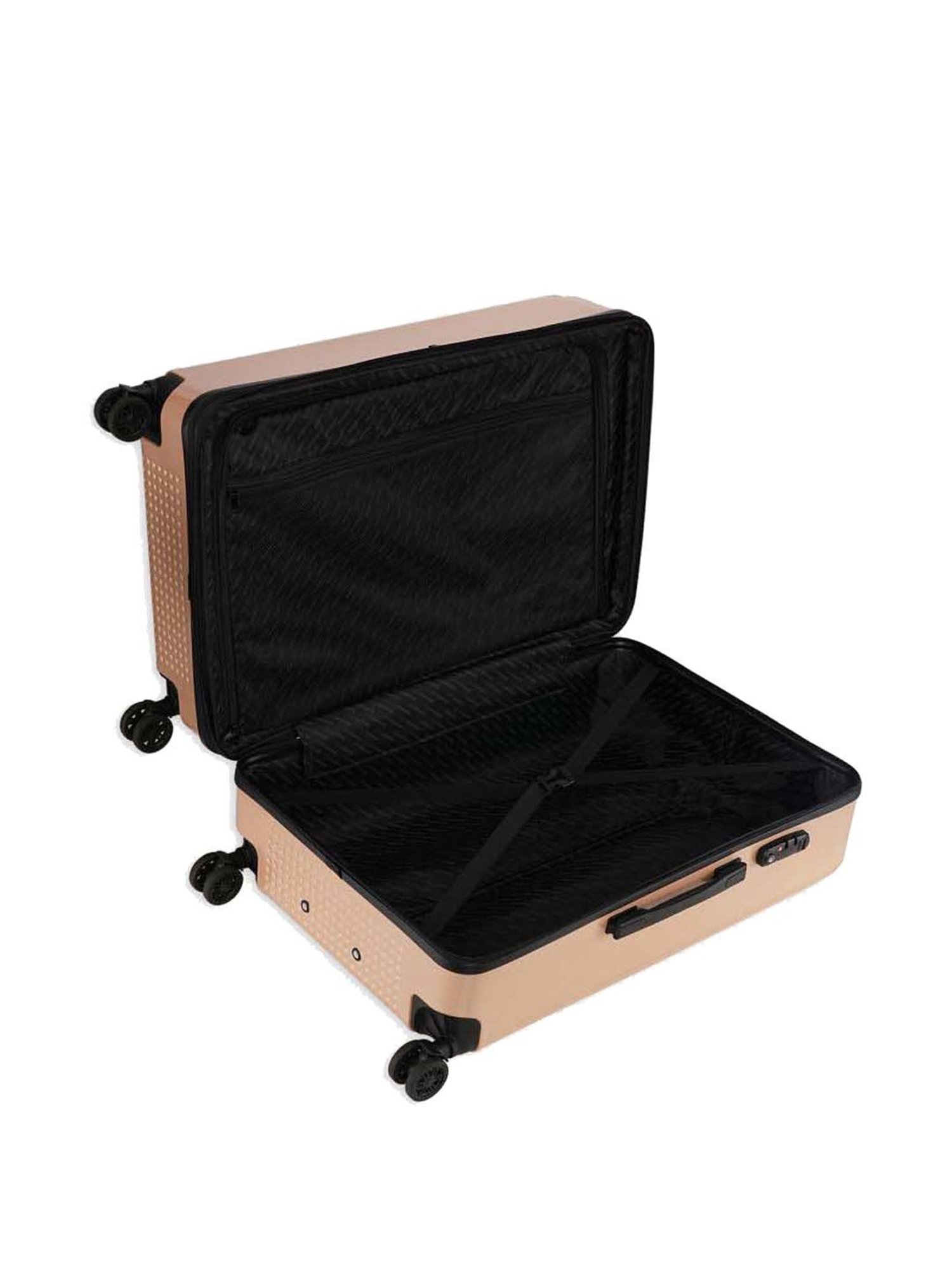 Swiss Brand Vernier Beige Medium Hard Trolley Bag - 24 cm