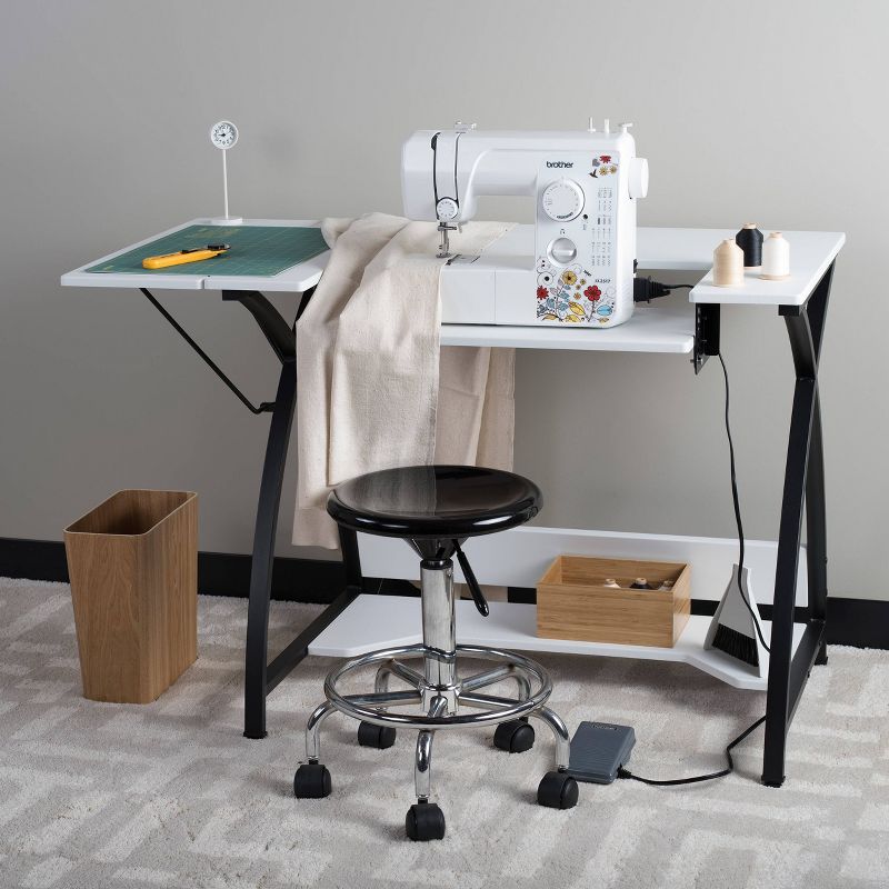 Sew Ready Comet Hobby And Sewing Table Black/White - Studio Designs
