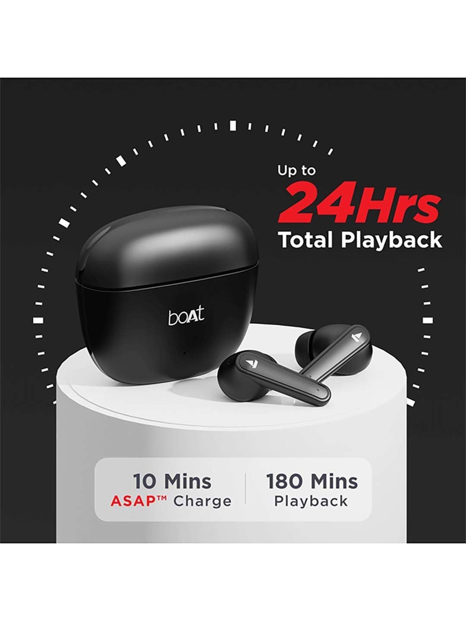 boAt Airdopes 115 Earbuds with BEAST Mode for Gamers (Black)