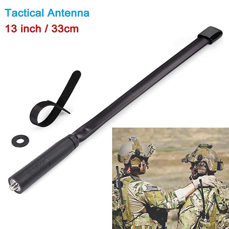 Dual Band VHF UHF 136520MHz 13 inch Foldable CS Tactical SMA Female Ham Radio Antenna for Kenwood Wouxun Baofeng UV5R BFF8HP UV82 BF888S UV5X3 Handheld Ham Two Way Radio Walkie Talkie