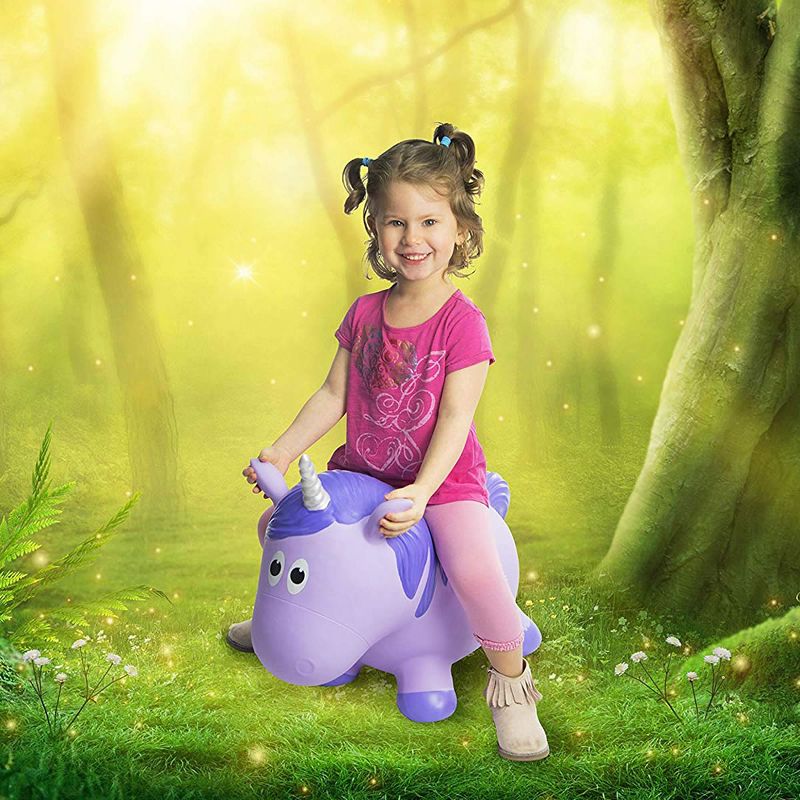 Farm Hoppers Inflatable Bouncing Purple Unicorn