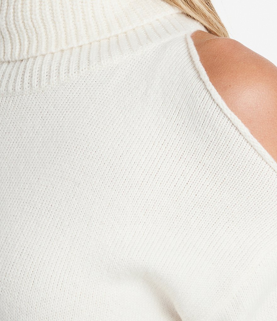 A Loves A Round Neck Long Bishop Sleeve Rib Knit Sweater