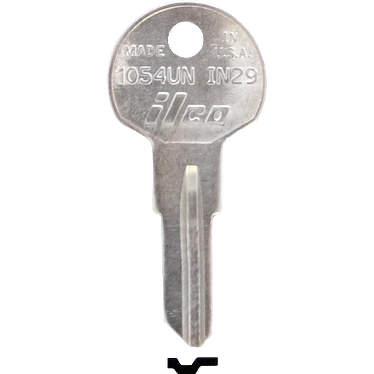 Key Blank, Brass, Type IN29, PK10