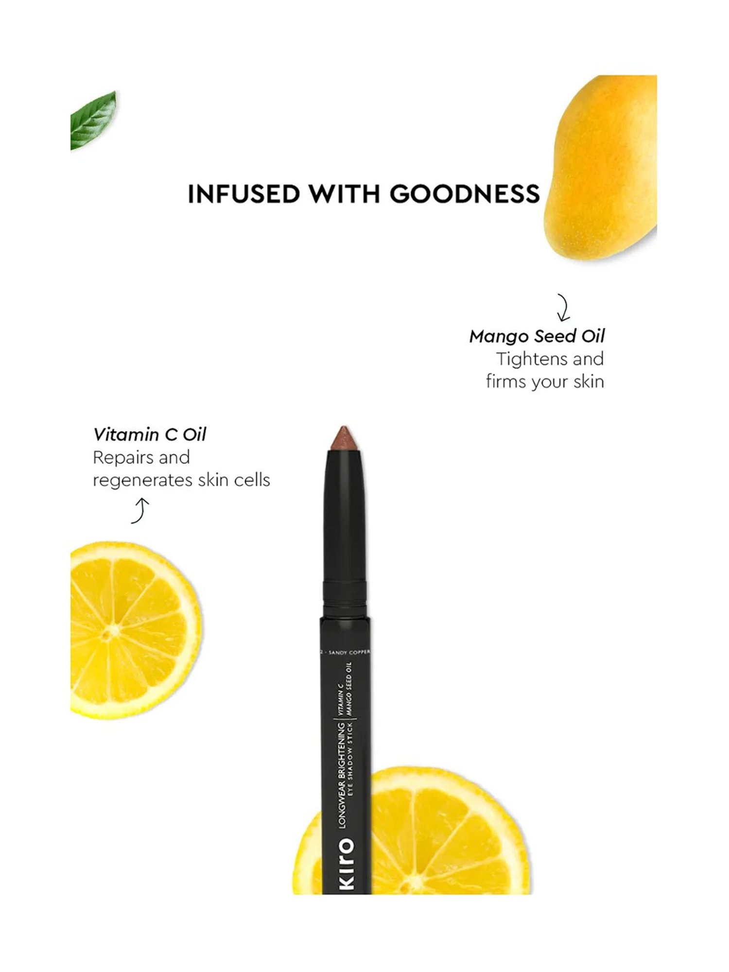 Kiro Beauty Longwear Brightening Eyeshadow Stick Nude Pearl - 1.4 gm