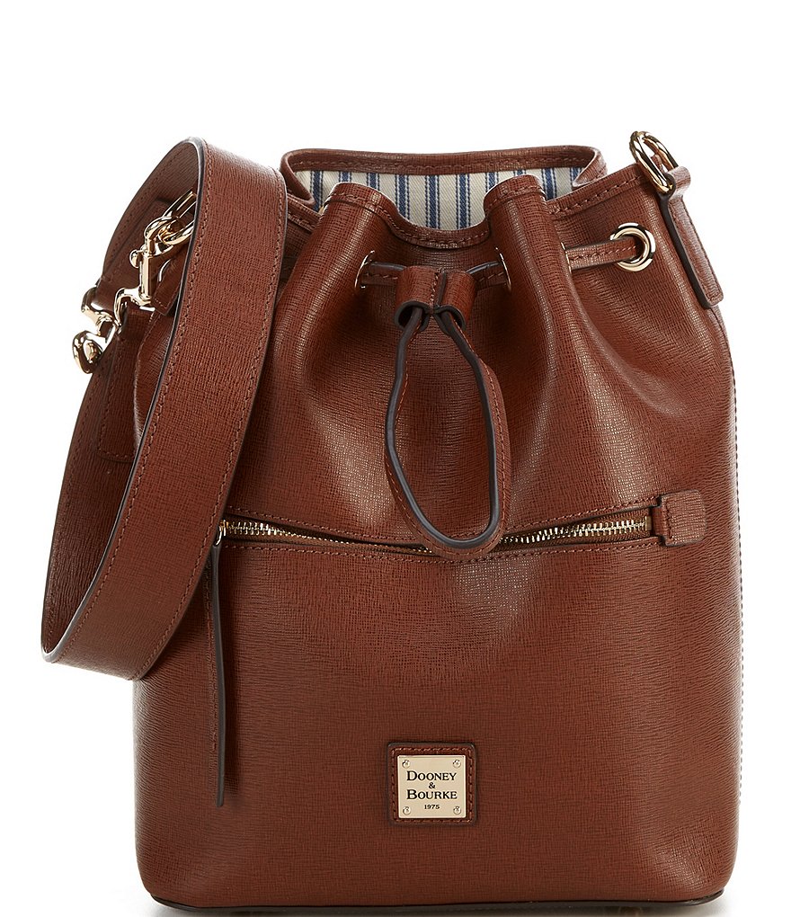 Dooney & Bourke Saffiano Collection Drawstring Bucket Bag