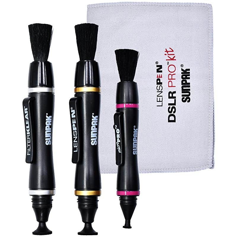 Pro Pack with DSLR Lens MicroPRO FilterKlear Cleaning Pens with Cloth Pouch + 6pc Cleaning Kit