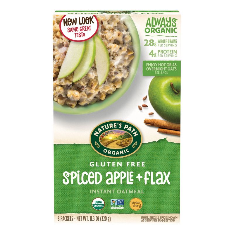 Nature's Path Organic Gluten Free Oatmeal  Spiced Apple with Flax - 11.3oz