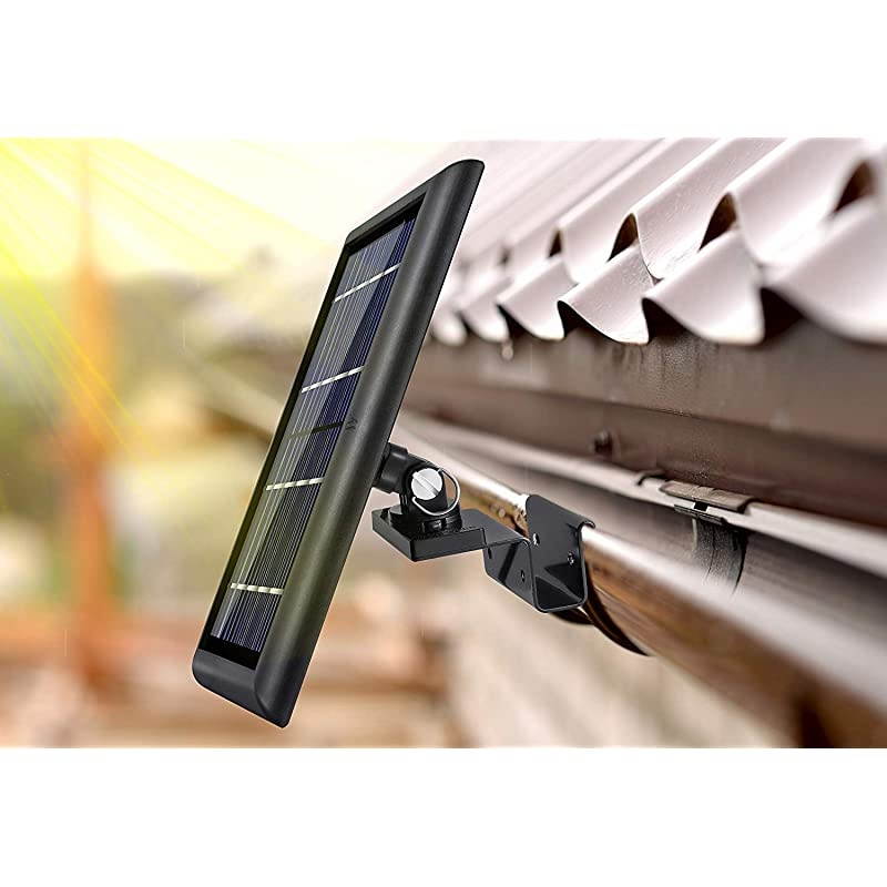 Weatherproof Gutter Mount Compatible with Ring Spotlight Cam Battery amp Wired Ring Stick Up Cam Battery amp Wired and Ring Solar Panel with Universal Adapters Black