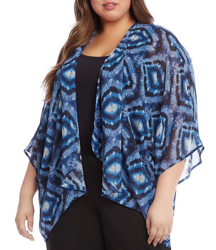 Karen Kane Plus Size Drape Front Kimono