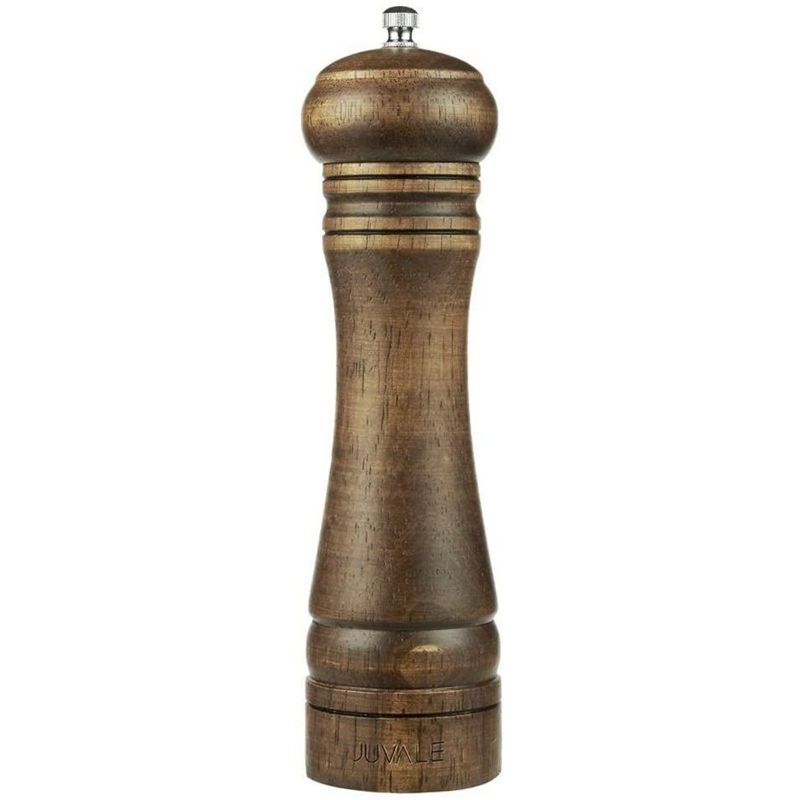 Juvale Wooden Pepper Grinder Mill with Durable Adjustable Knob for Pepper, Salt, Spices, 2.2x2.5x8.5 in