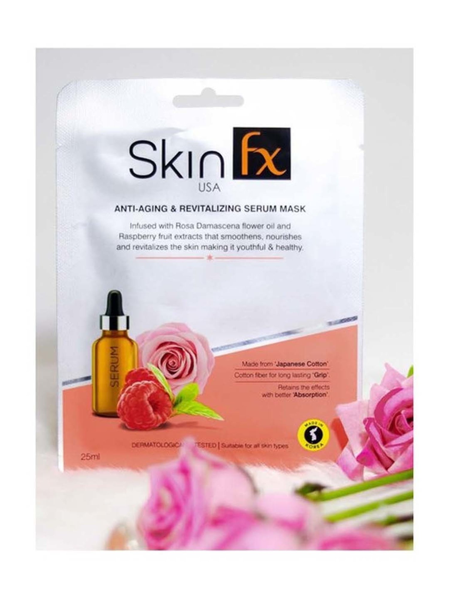 Skin Fx Anti - Aging & Purifying Men Facial Serum Mask - Pack of 2