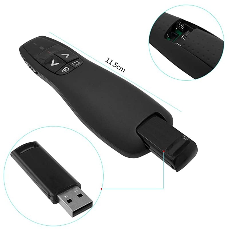 MicV01 Wireless Presenter Remote PPT clicker for School or Office Using Like Meeting Report Lecture and Presentation