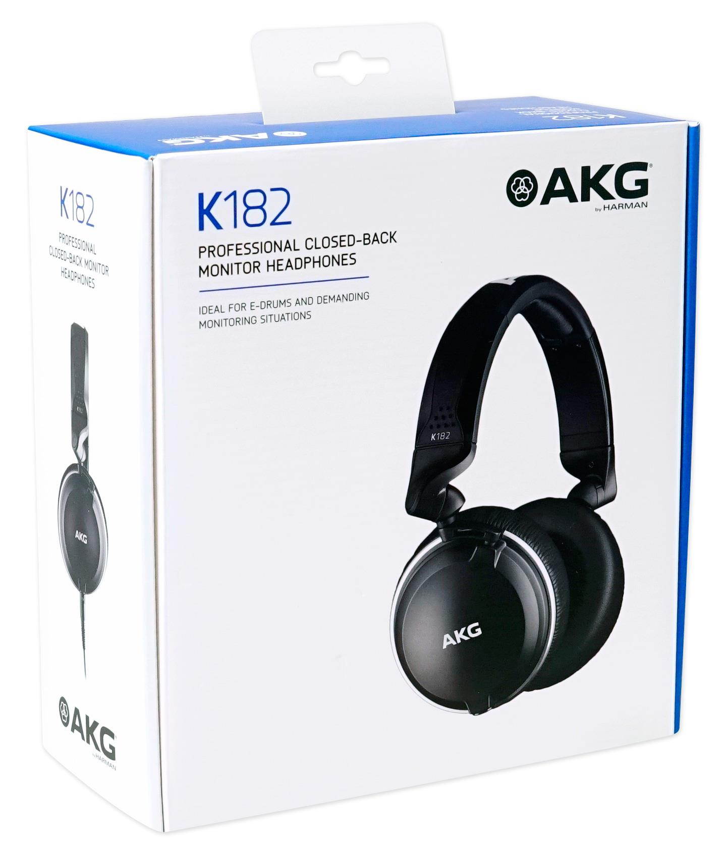 AKG K182 Professional Closed-Back Recording Studio Monitor Headphones/Swivel