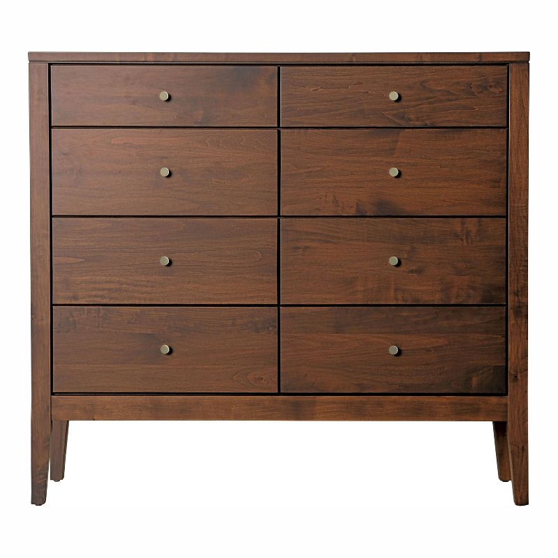 3pc Eastern King Myandra Solid Maple Wood Bedroom Set with 8 Drawer Chest Espresso - HOMES: Inside + Out