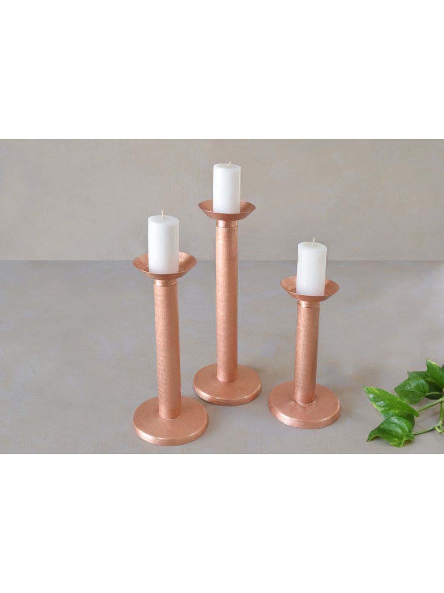 COPPRE Megalith Copper Candle Holder (Medium) - Set of 1