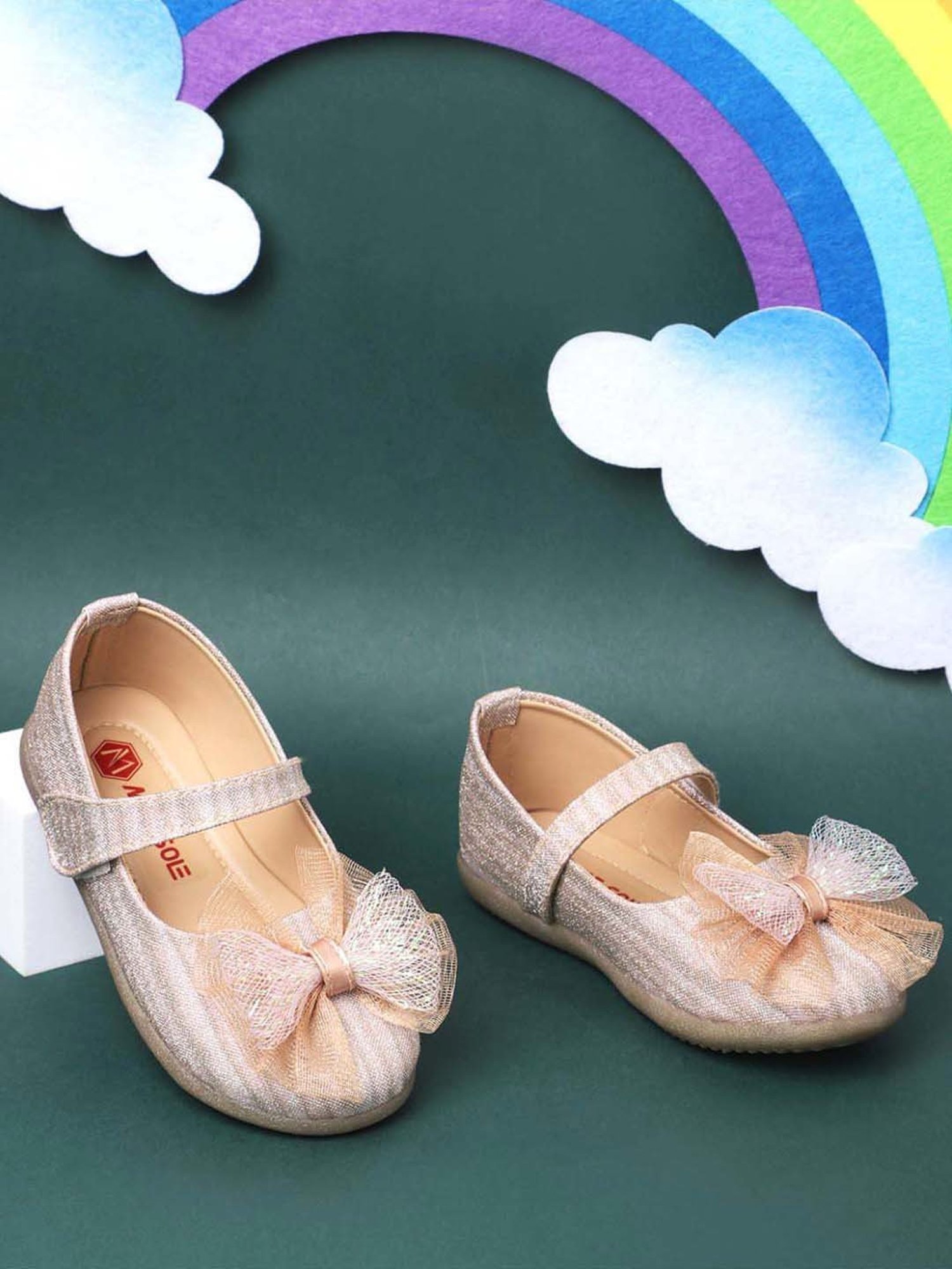 Minesole Kids Rose Gold Mary Jane Shoes