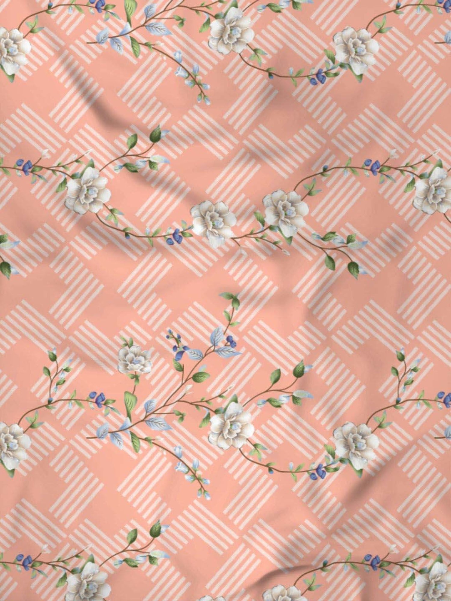 Raymond Home Delight Pink 104 TC Cotton Single Bedsheet with 1 Pillow Cover