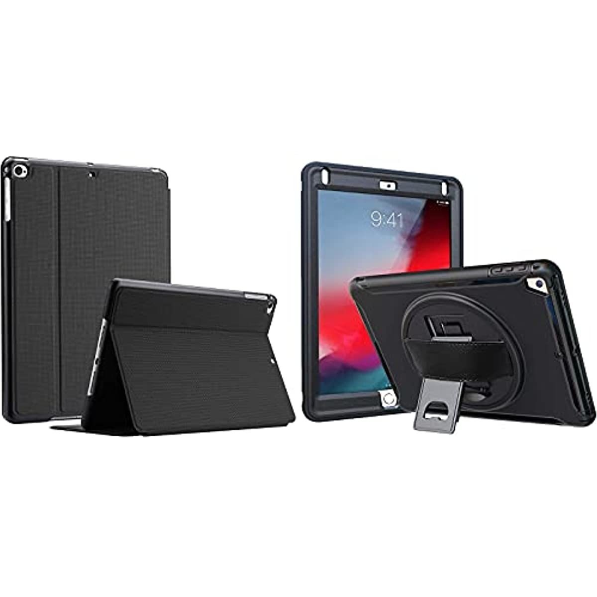 ProCase iPad 9.7 2018/ 2017/ iPad Air 2 / iPad Air Folio Case Bundle with iPad 9.7 2018 iPad 6th Gen / 2017 iPad 5th Gen/ iPad Pro 9.7/ iPad Air 1/2 Heavy Duty Case