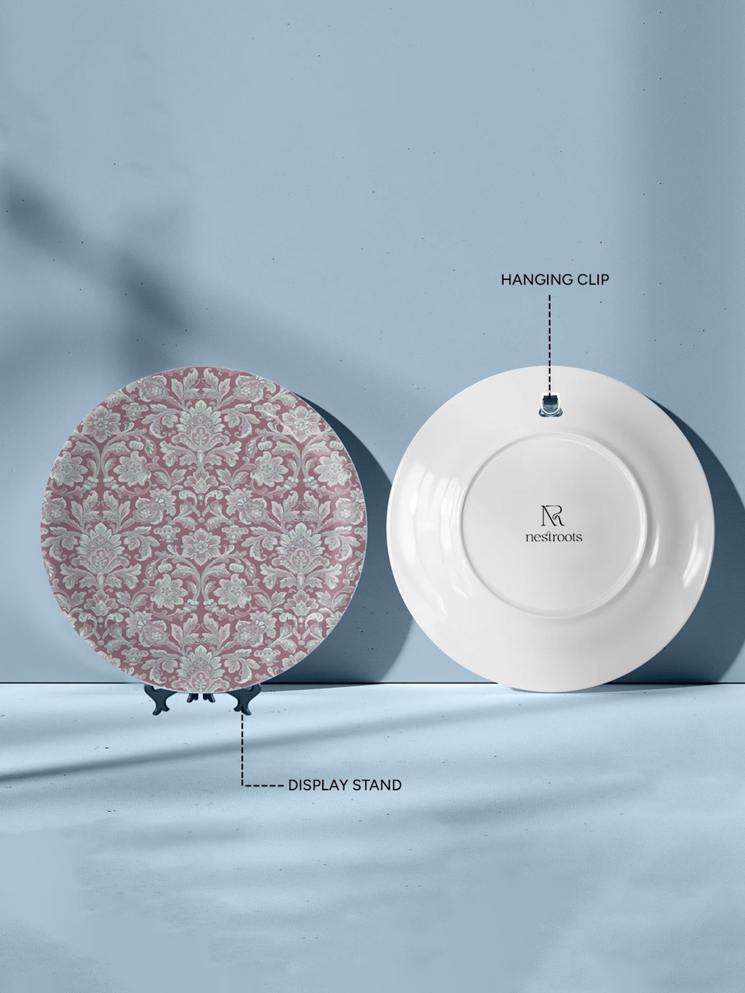 Nestroots Ethnic Floral Multicolor Porcelain Wall Plate