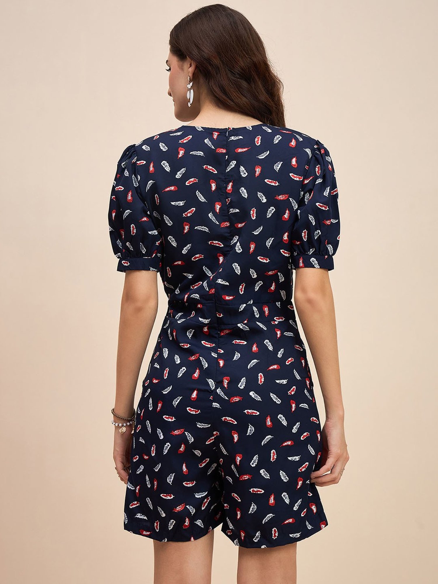 BRINNS Navy Printed Playsuit