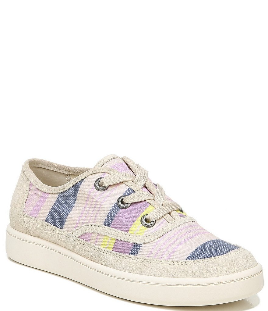 Zodiac Cheezburger Striped Fabric Lace-Up Sneakers