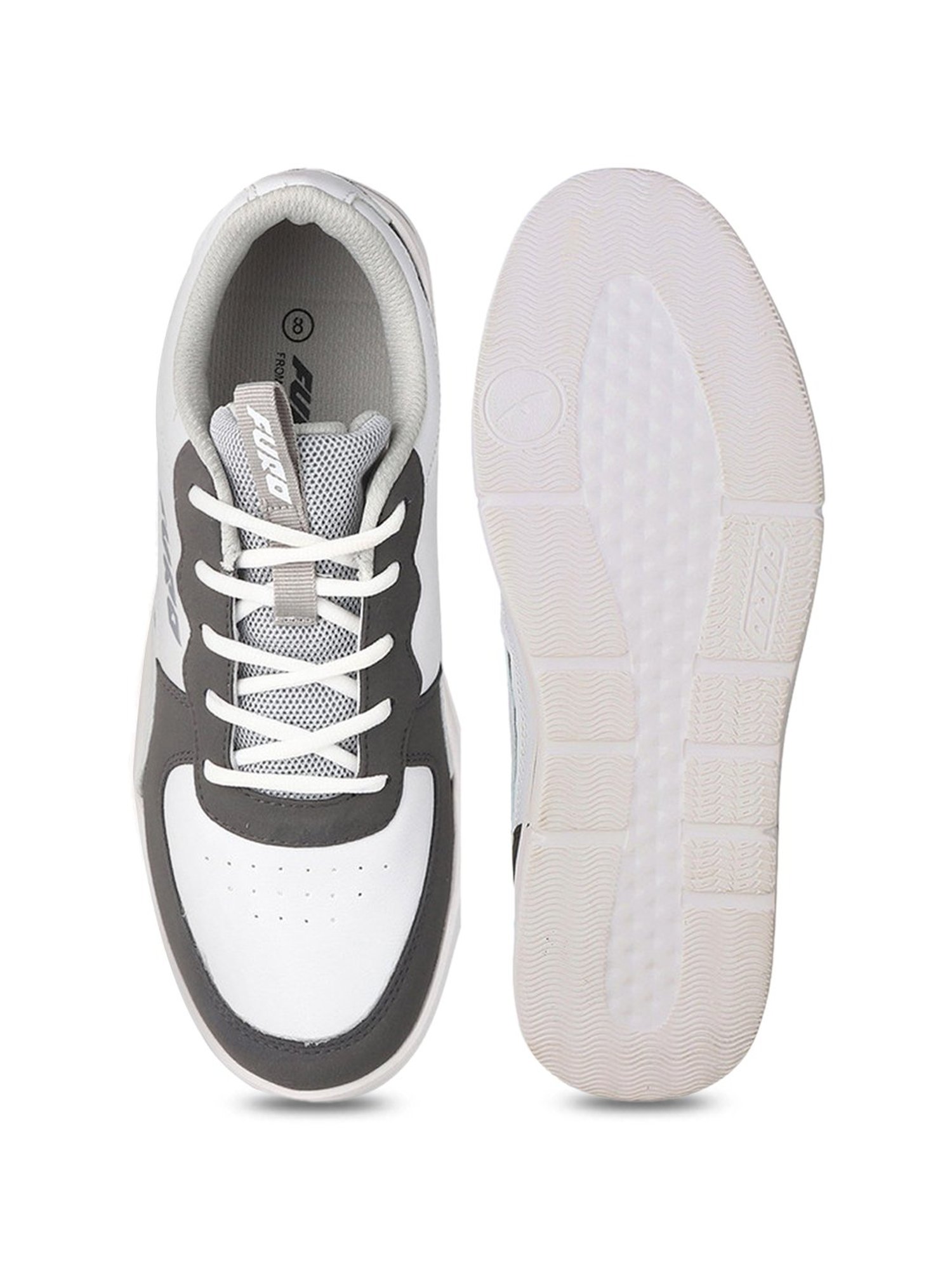 Furo By Red Chief Men's White Casual Sneakers