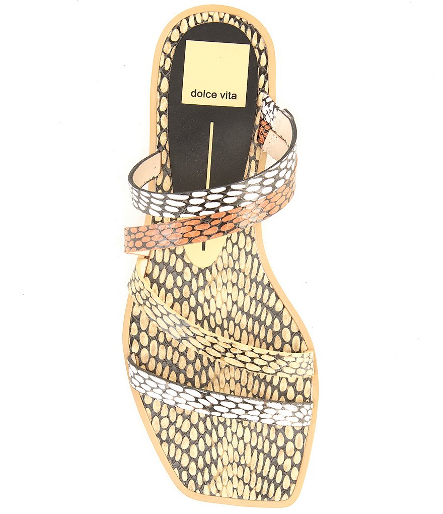 Dolce Vita Izabel Multi Snake Print Square Toe Sandals