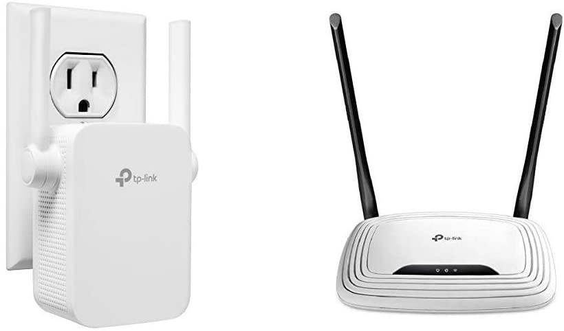 TP-Link | N300 WiFi Range Extender (TL-WA855RE) with TP-Link N300 Wireless Wi-Fi Router (TL-WR841N) Bundle