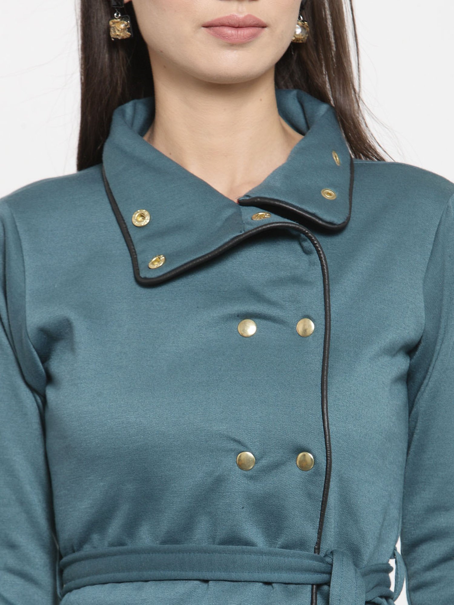 Belle Fille Teal Regular Fit Jacket