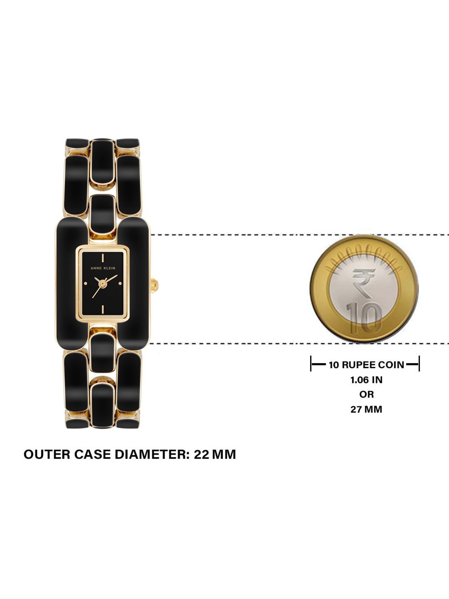 Anne Klein AK4068GPBK Analog Watch for Women